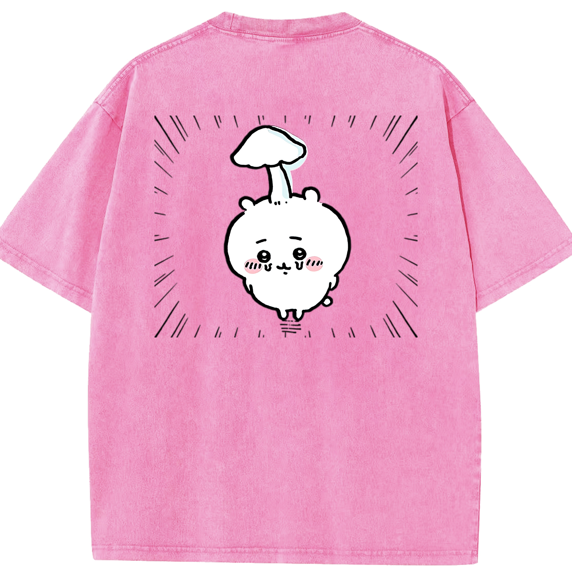 （画像用） ちいかわ ちいかわ Chii-kawa chiikawa 綿100% ヴィンテージ風 半袖Tシャツ（背面プリント）
